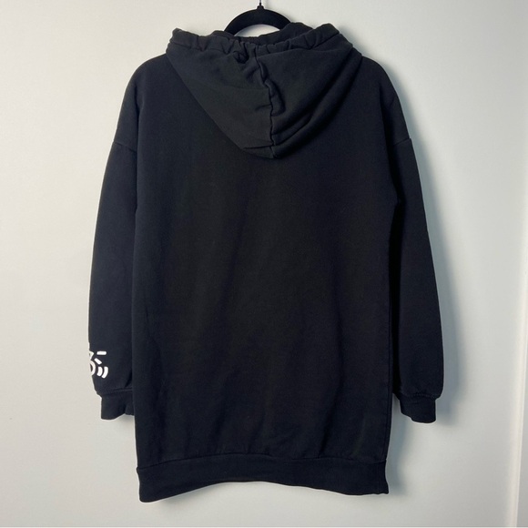 Ariana Grande / 7 rings oversized black long sweater hoodie tunic - Picture 4 of 8